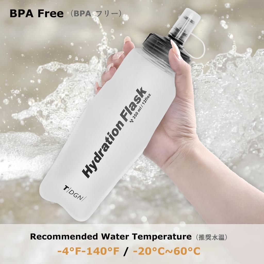 YAPJEB Hidratare Pliabilă Moale Apă 500ml pentru Activități de Trail și în Aer Liber Sticlă de Apă, Sticlă, Capacitate, Alergare, Maratoane, Alergare, Ciclism,