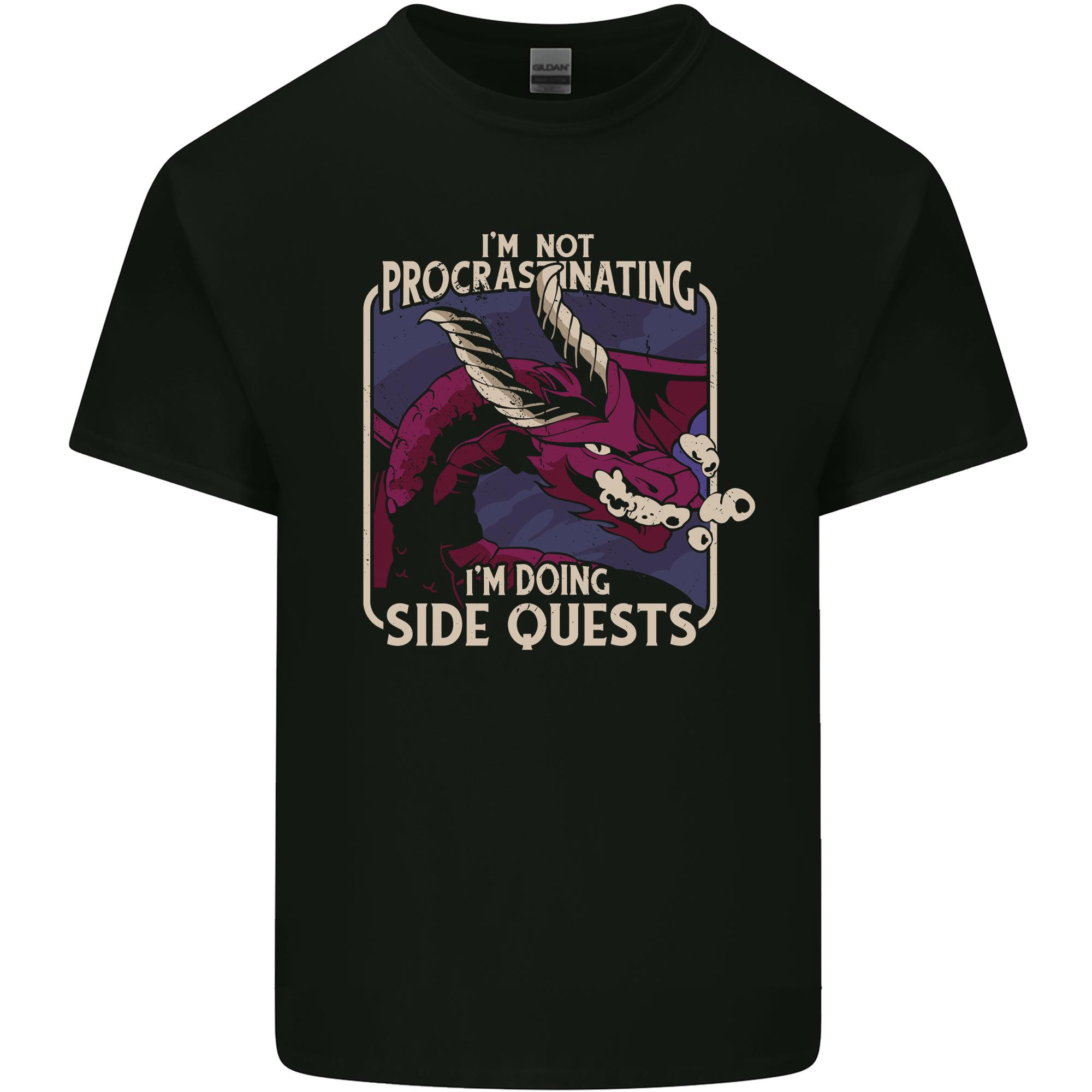 Funny Role Playing Games RPG Side Quests Unisexs Light Cotton TShirt S