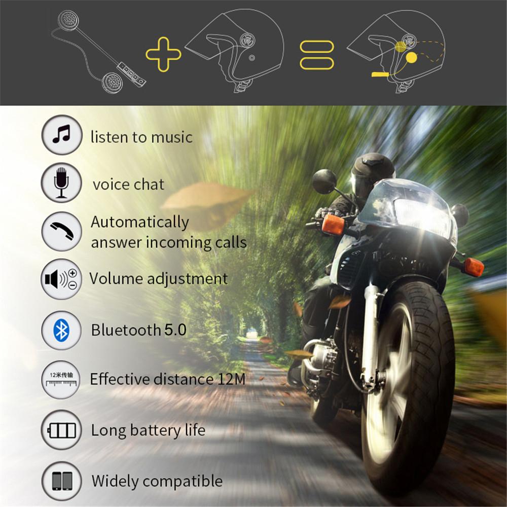 BT11 Motorcycle Helmet Headset Bluetooth 5.0 Wireless Riding Headphone Anti-interference Motorbike Handsfree Waterproof Speaker