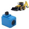 Solenoid Coil 02‑124661 12V 30W Round Pin Excavator Solenoid Valve Coil Replacement for JCB 3c 3cx 3d 3dx 4c 4cx 1400b 1550B