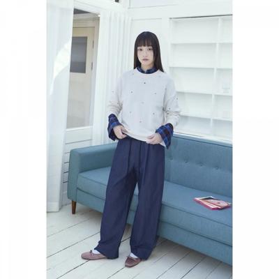 Intarsia Dot Pattern Knit Bakp07611