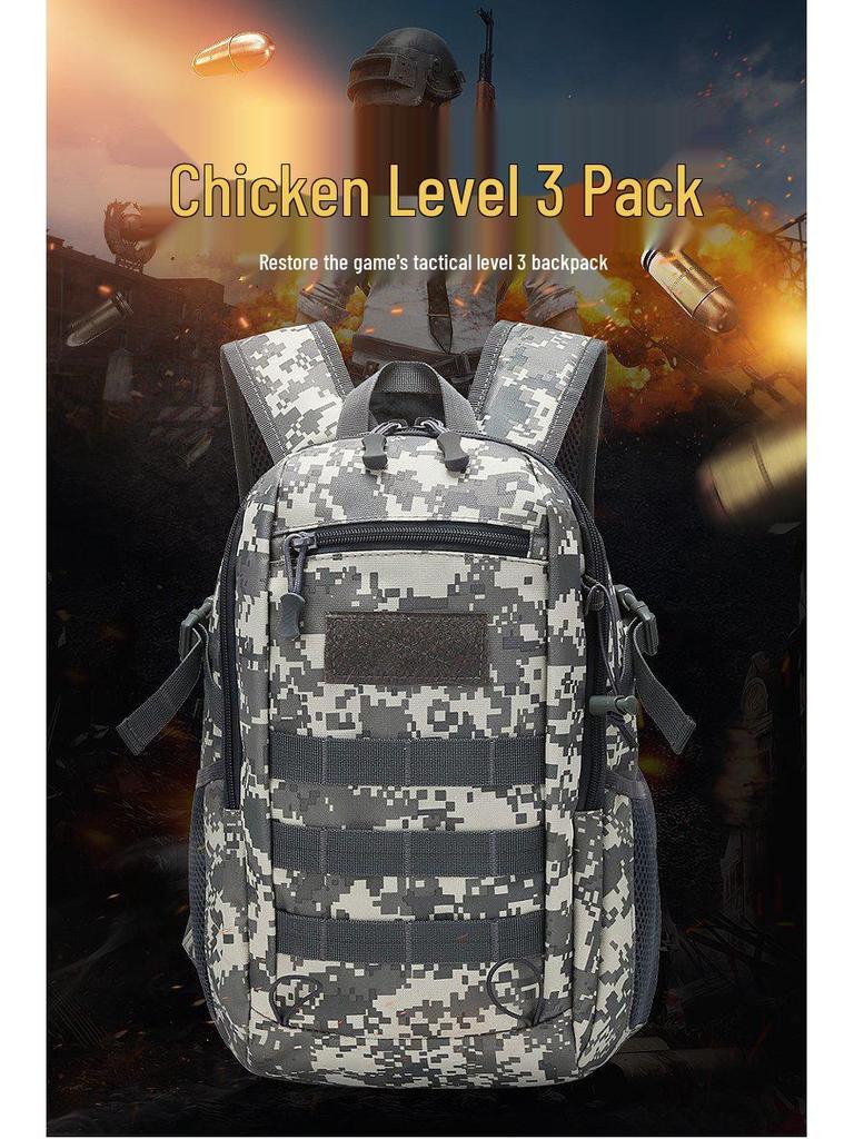 Men's Large Capacity Camouflage Tactical Backpack for Hiking, Cycling, and Mountaineering