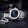 PLADEN Mens Quartz Watch Stainless Steel Waterproof Luminous Casual Sports Wristwatch