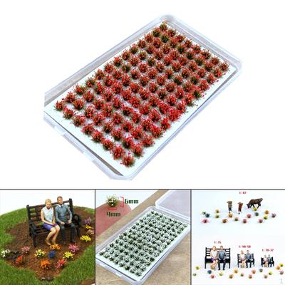 Artificial DIY Miniature Flower Cluster, Grass Tufts for Railroad Scenery Model Building