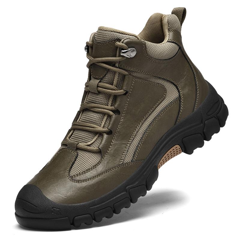 

Ботильоны из натуральной кожи для мотоциклистов, походов, водонепроницаемая обувь, высокие износостойкие мужские ботинки, удобная походная обувь 44