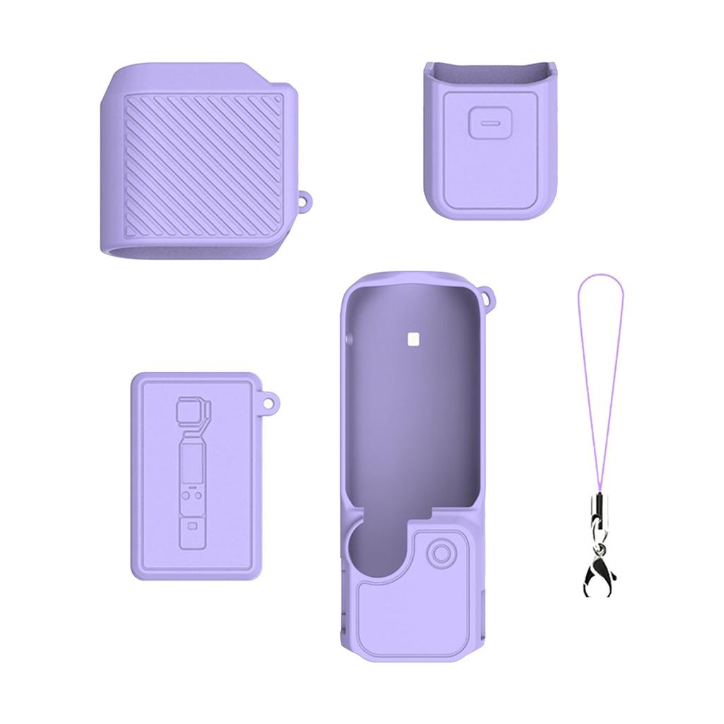 Premium Silicone Shell For Pocket 4 Compactly Camera Features AntiDrop Rope Dustproof Design for Freeing Hands Recording