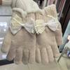 New Gloves Women's Autumn and Winter with Wool High-value Bow Wool Knitted Warm New Gloves