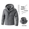 Men's Plus Size Hooded Cotton Fleece Jacket - Warm, Cold-Resistant, Padded for Autumn/Winter 2025.