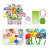 Flower Craft Kits,DIY Paper Arts and Crafts Bouquet Toys for Kids, Create 3D Color Changing Blossoms, Educational Science Kit