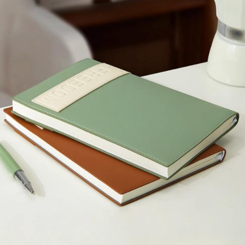 A5 Soft Pu Leather Freedom Notebooks and Journals Business Office Lined Notepad To Do List Plan Notebook School Stationery
