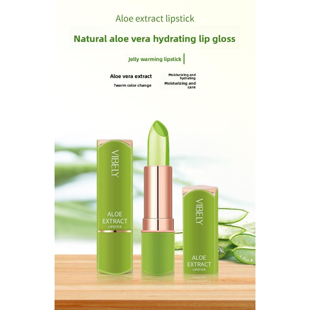 VIBELY Aloe Vera Moisturizing Warm Color Changing Jelly Lipstick Moisturizing Lip Gloss Lip Care Lip Care Lip Balm