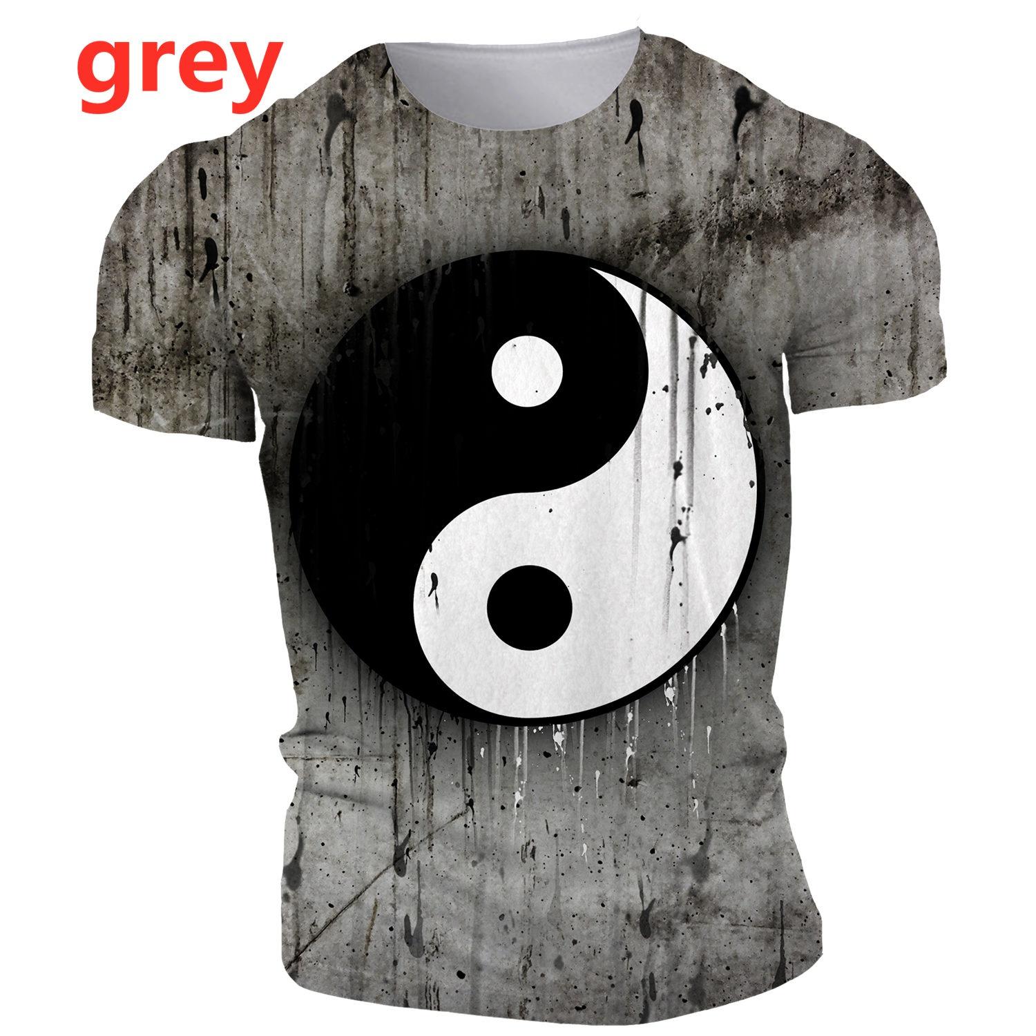 

Футболки с индивидуальным стилем Тай Чи, новая модная футболка с коротким рукавом и 3D-принтом с корейским флагом 6XL