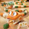 Two Player Snake Toy 1/2Pcs Magnetic Remote Control Toy Movable Eyes Electric Eating for Kids 2 Interactive RC Game with Light Sound