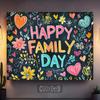 2D Family Day Celebration Photo Booth Background Banner