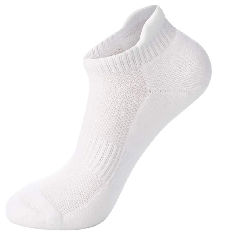 Unisex Breathable Cotton Running Socks - Sweat-Absorbent Mesh Design for Sports
