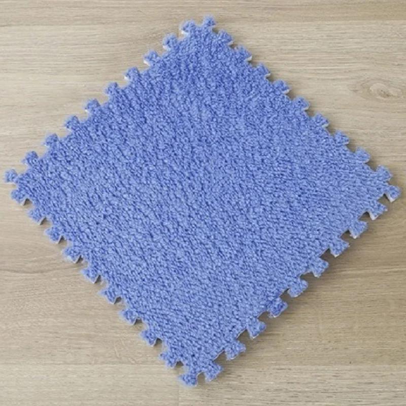 

6PCS EVA Foam Puzzle Carpet Soft Plush Children Room Play Mat Interlocking Warm Baby Crawling Mat 30*30cm 30x30x1cm-6pcs