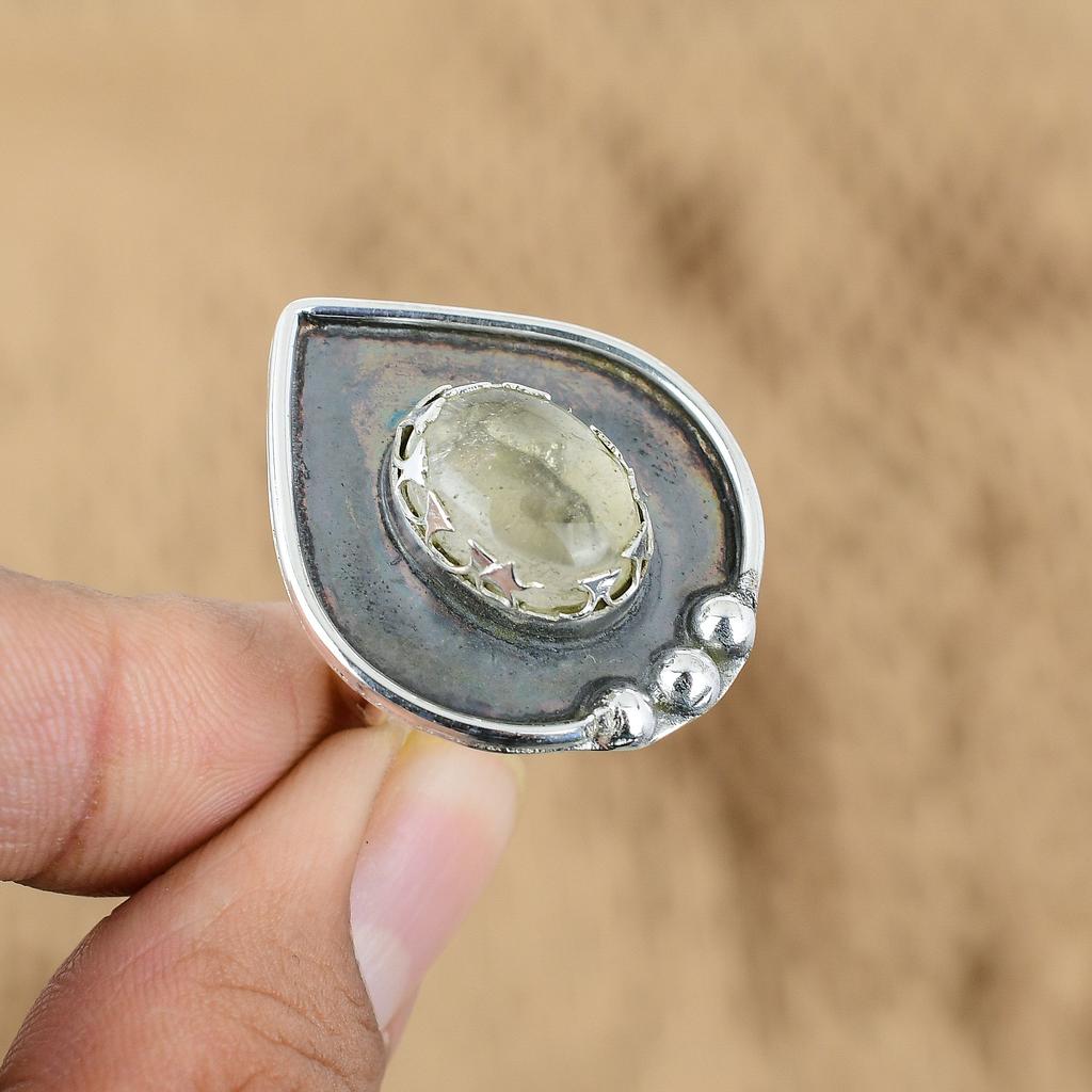 Mothers day Sale 925 Silver Oval June Birth Moonstone Stone Wedding Promise Ring