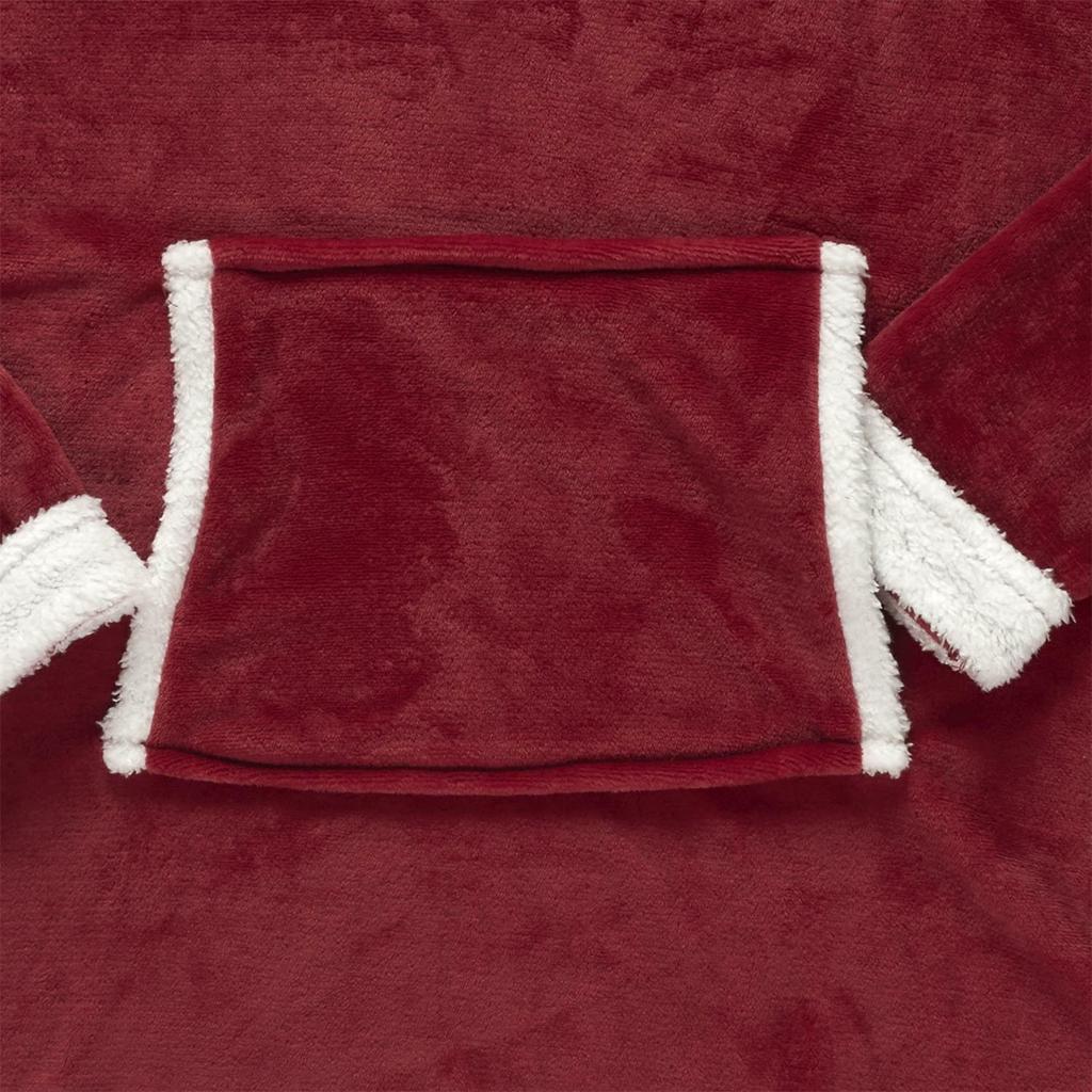 Burgundy Insulated Sweatshirt With Pocket/Snuddie