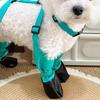 Dog Suspender Boots Connected Dog Rain Shoes Waterproof Doggy Booties Adjustable Dog Paw Protectors