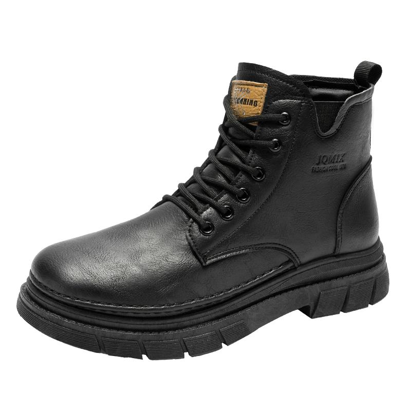 Fashion High Quality Leather Shoes 2026 New Outdoor Men Motorcycle Boots Luxury Men Ankle Boots Retro British High-top Men Boots