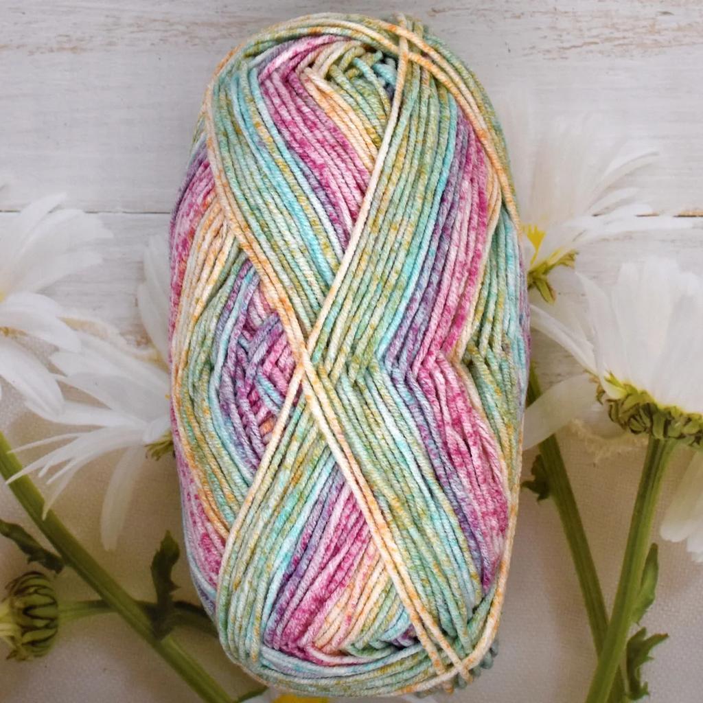 1pcs 40g 1.5mm Milk Cotton Yarn 4 Strands of Yarn Segment Dyed Gradient DIY Jewelry Accessory 60% Cotton 40% Acrylicr 120m/131yd