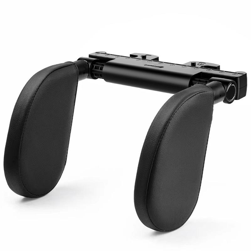 1set 360° Adjustable Auto Cervical Pillow with Memory Foam & Side Pads Ergonomic One-Click Sleep Headrest Universal