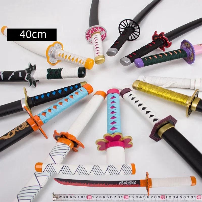 40cm Demon Slayer Metal Katana Kimetsu No Yaiba Cosplay Prop  Japanese Samurai Sword Ninja Knife Real Size Katana Anime Toy Gift