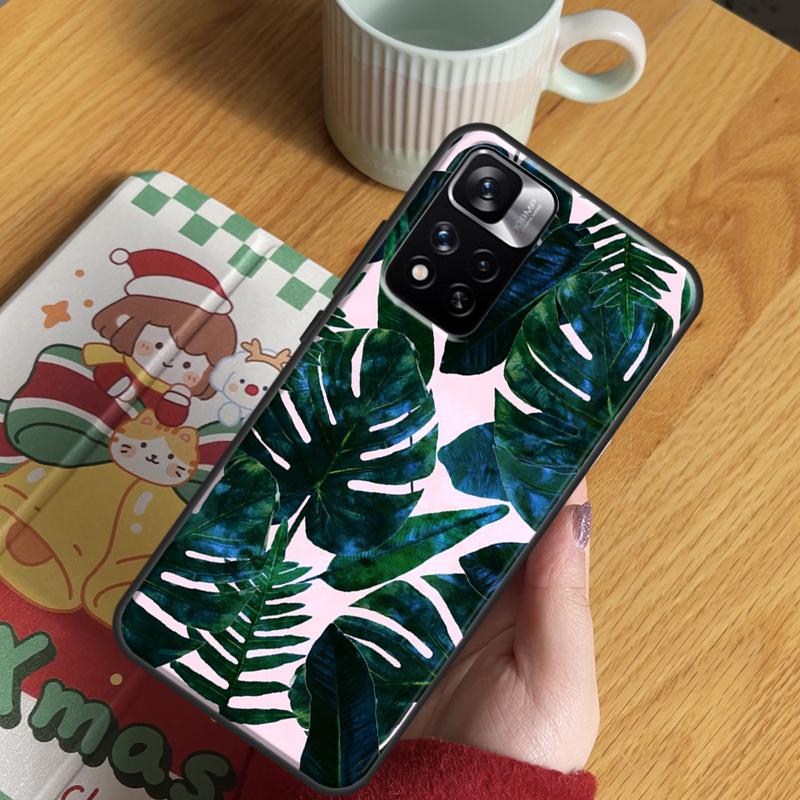 Monstera Flower Tropical Leaves Case For Xiaomi Redmi Note 14 Pro 13 12 11 10 15 Pro Plus Redmi 15 C 13 10C 12C 14C 13C Cover