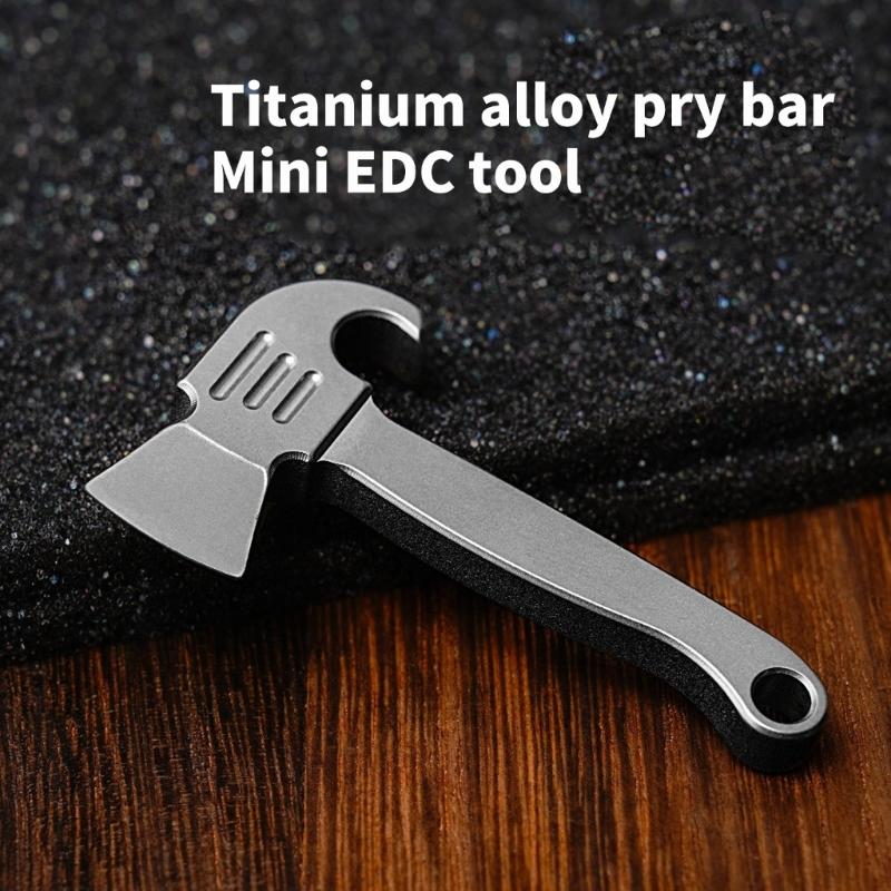 Pocket Prys Bar Tool Titaniums Alloys Keychain Prybar Multitool Bottle Opener Portable MultiTool Small Crowbars Easy Use