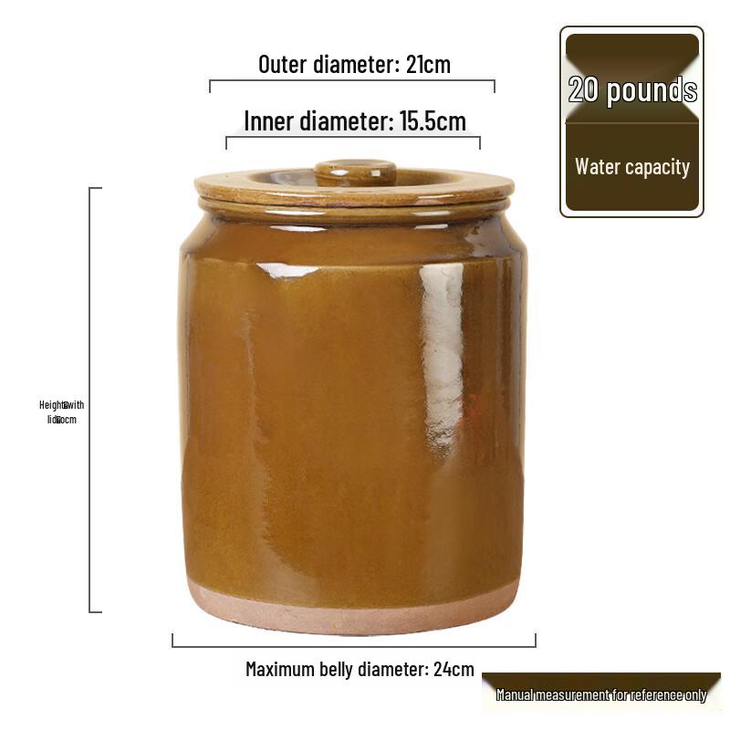Naijiang Ceramic Rice Storage Jar with Lid