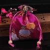 Floral Embroidery Flower Drawstring Bag Coin Purse Chinese Style Jewelry Packing Bag Storage Bag Large Capacity