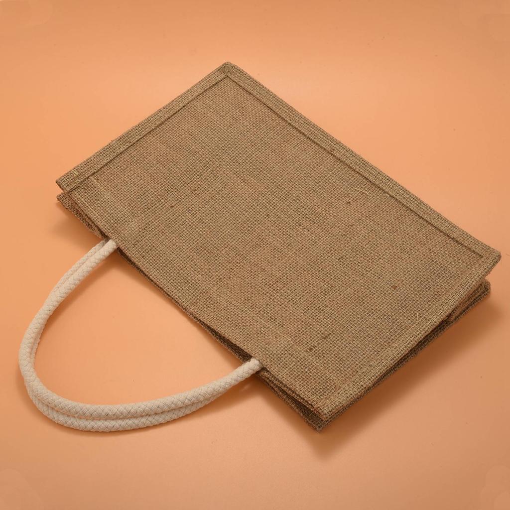 M-Modern-Jute Burlap Tote Large Reusable Grocery Bags With Handles Women Shopping Bag DIY Eco-Friendly Shopping Bag