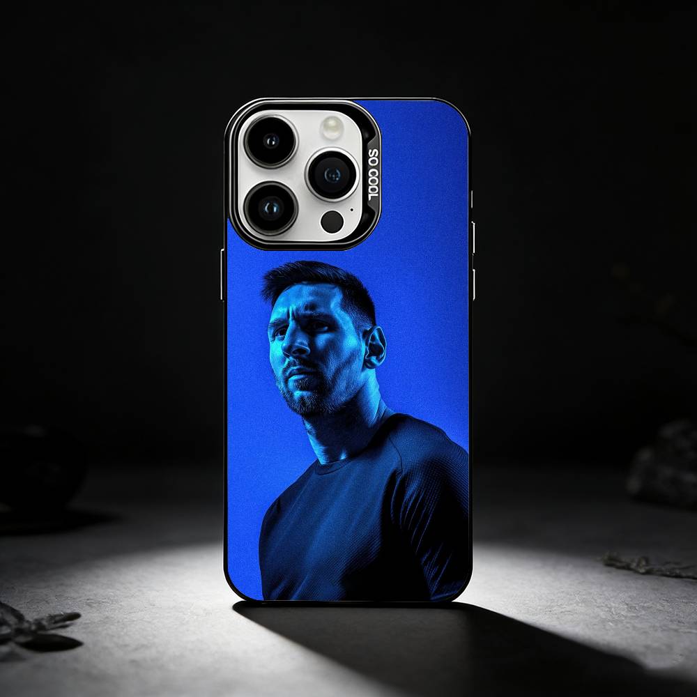 F-Football Lionel Messi-10 Phone Case For iPhone 17,16,15,14,13,12,11 Plus,Pro Max,XS,Colored silver phone case