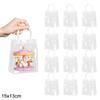 5/10Pcs Clear Gift Bag with Handle Birthday Party Wedding PVC Candy Gift Packaging Christmas Baby Shower Favors Gift Flower Wrap