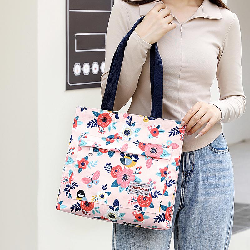 New Women Handbag Floral Printed Beach Shopping Large Capacity Tote Bag Fashion Casual High Capacity Travel Ladies Shoulder Bag