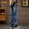 Jeep Men's American Retro Washed Straight-Leg Jeans