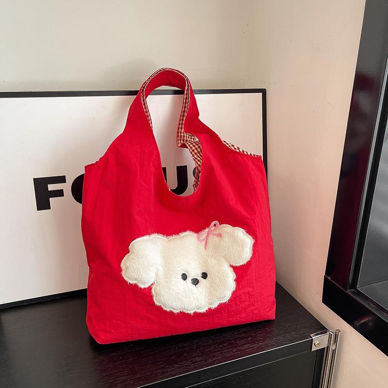 New fashionable cute puppy vest bag large capacity work simple student shoulder bag tote bag