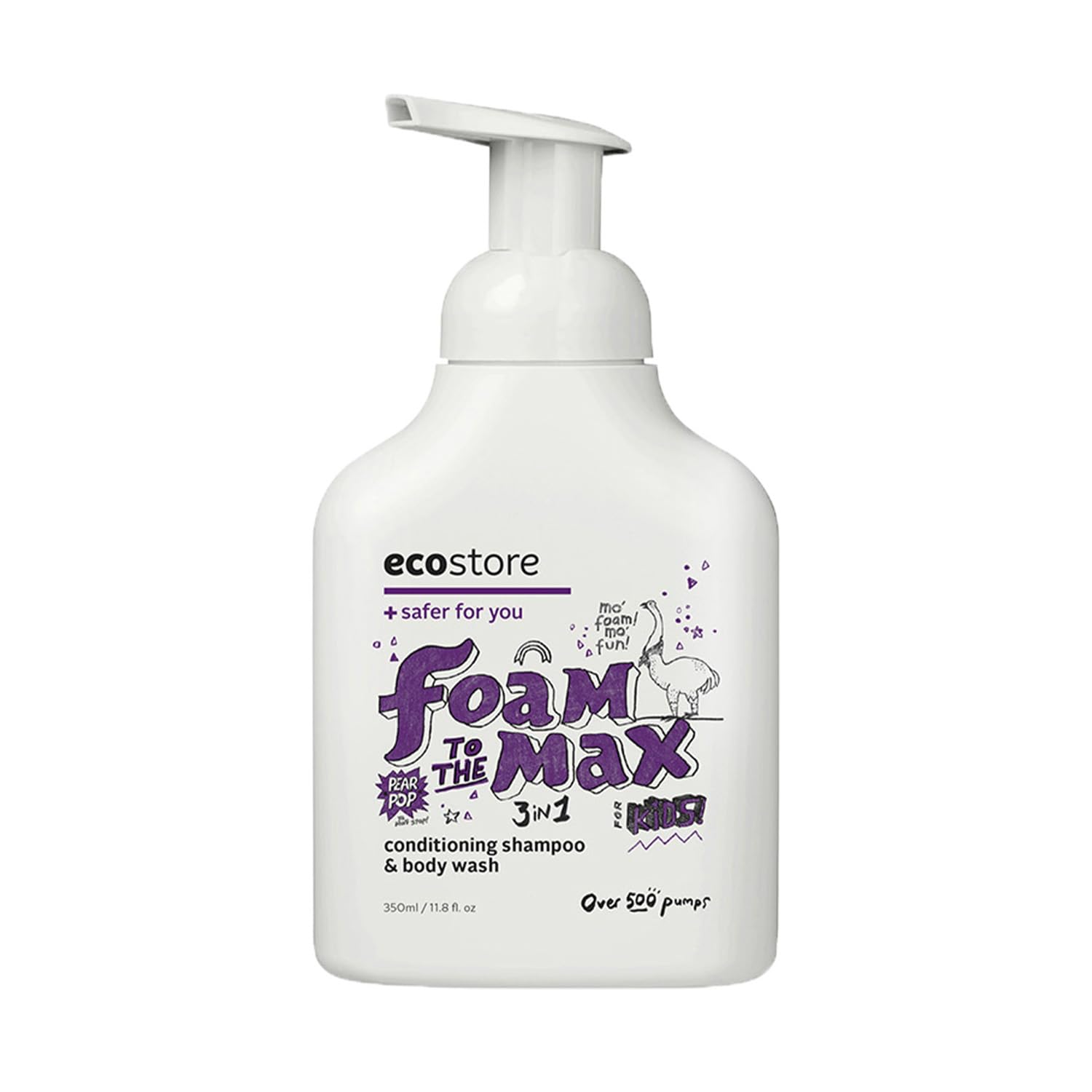 

ecostore Kids 3-in-1 Wash [Pear Pop] 350ml Foam Type for Children
