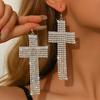 Ladies' fashionable design cross light luxury earrings and jewelry are suitable for dates, parties, holidays, and gifts