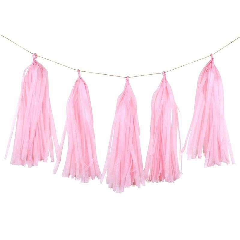 5Pcs Tissue Paper Tassel Garland Bunting Party Wedding Birthday DIY Pom Poms Decor
