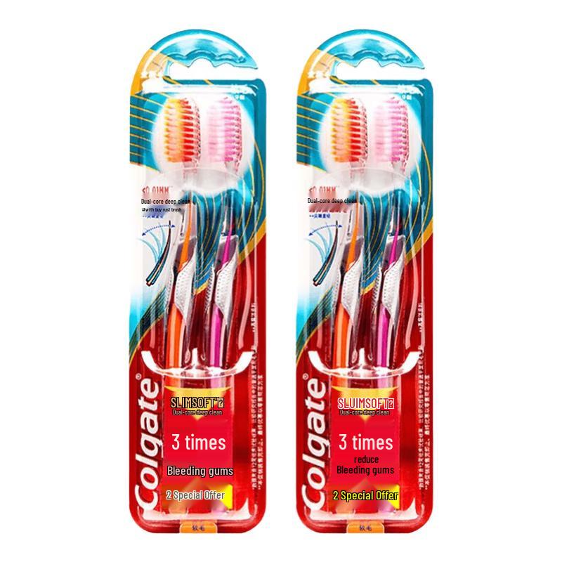 

Colgate Slim Dual-Core Deep Clean Toothbrush, 4-Pack