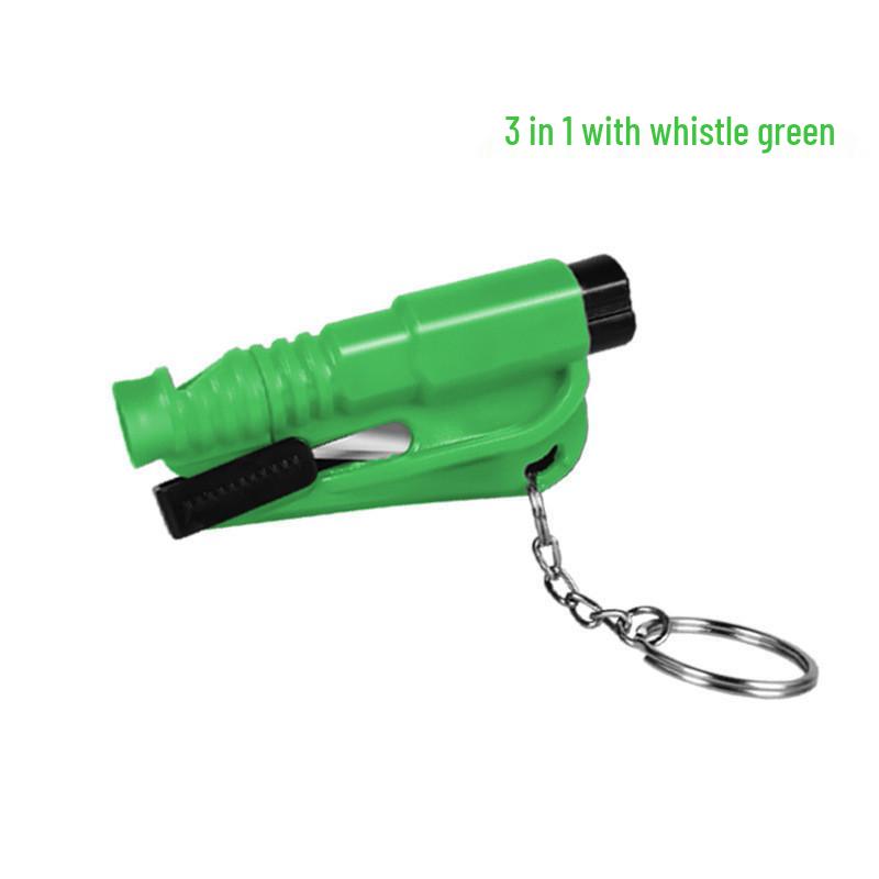 3-in-1 Safety Tool: Whistle, Car Window Breaker, Lifesaving Hammer Keychain