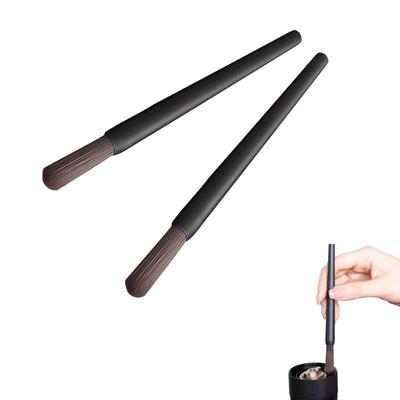 LUYING Kaffekvern Rengjøringsbørste, Rengjøringsverktøy, Nylonbørste, Enkel og Praktisk Rengjøring, Moderne Enkel Kaffekvernbørste, 2 Stykker (brun)