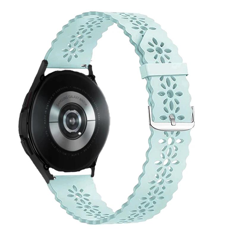 Sport Lace Band for Samsung Galaxy Watch 4/5/5 Pro/6 classic/Active 2 Silicone 20mm 22mm Strap Women Bracelet Huawei Gt 4-3-2-2e