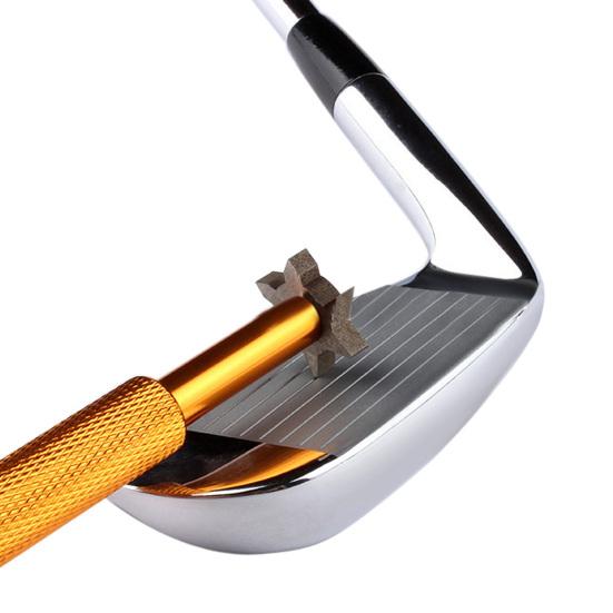 1 sett Golfkølle-sporsliper med 6 hoder Kompakt størrelse Gjenbrukbart 6-tips golfkølle-rengjøringsverktøy