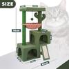 Roypet Cat Freestanding Cat Tower with Cat Scratching Hemp Rope 95cm Includes Toys Tower, Hammock, Hideaway, Space-Saving House, Post, Wrap, Stable,