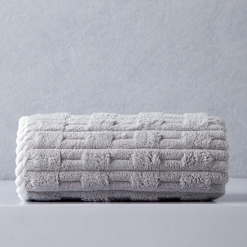 Thickened Enlarged Coral Fleece Towel - Highly Absorbent, Lint-Free, Quick-Drying, for Adults, Perfect for Home Use: Hands, Face, Hair