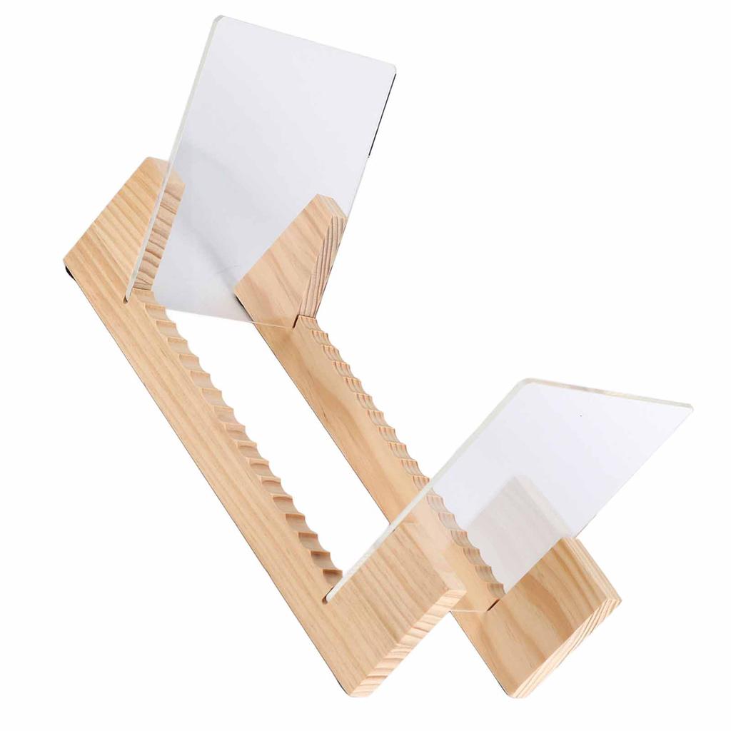 Suport Rack din Lemn pentru Depozitare Discuri Vinil, Suport Modern pentru CD-uri Stivuibil, Raft pentru Depozitare Discuri