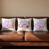 AAsamimichan Cute Bunny Cushion Cover Soft Reversible  Durable Pillow Cover  MultiScene Use for Home  Car Daily Comfort