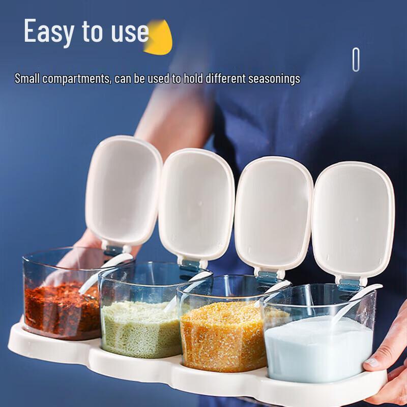 CHAHUA 4-Piece Plastic Seasoning Jar Set